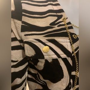 Beautiful zebra print dress.  Beige/brown.  Size S